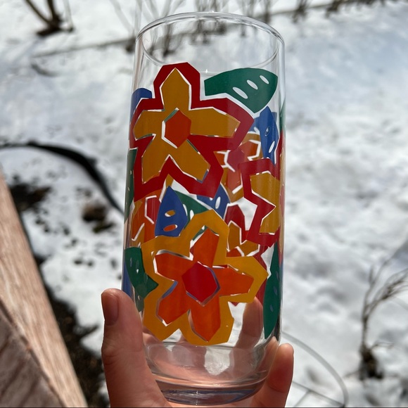 Libbey vintage tropical glasses- SET OF 4 - Picture 4 of 7